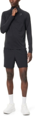 Gymshark Mens Gs Black/gs Dark Grey Apex Seamless 1/4 Zip Stretch-woven Top In Gs Black/gs Dark Grey