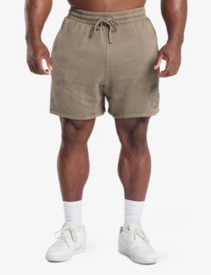 GYMSHARK: Premium Legacy logo-embroidered cotton-jersey shorts