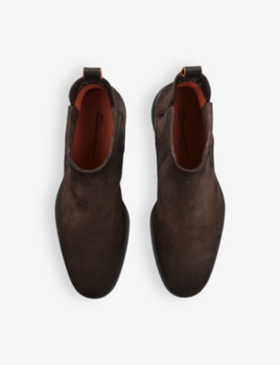 Santoni Sneakers In Dark Brown