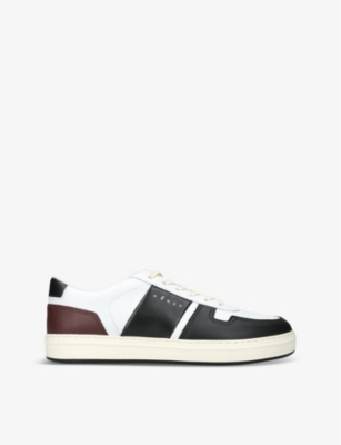 Hogan H668 Low-top Leather Sneakers In White/blk