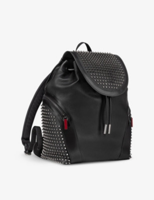 Christian Louboutin Flip Backpack In Black/gun Metal