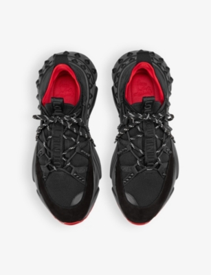 Christian Louboutin Mens Black Trailnrun Flat Mesh Low-top Trainers In Black