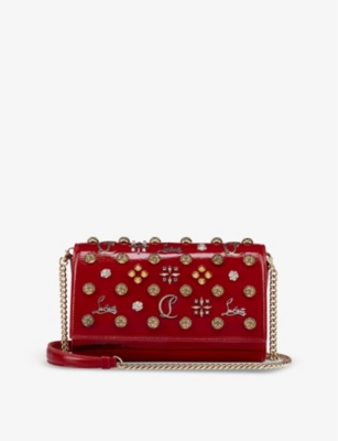 CHRISTIAN LOUBOUTIN: Paloma detachable-strap leather clutch bag
