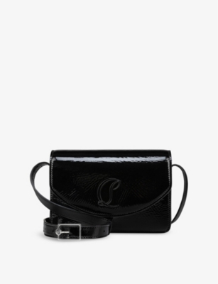 CHRISTIAN LOUBOUTIN: Loubi54 patent-leather cross-body bag