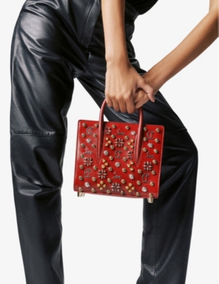 CHRISTIAN LOUBOUTIN: Paloma mini leather tote bag