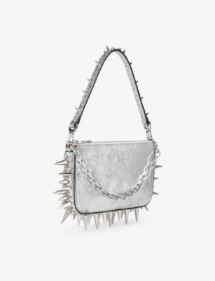 CHRISTIAN LOUBOUTIN: Loubila spike-embellished leather shoulder bag