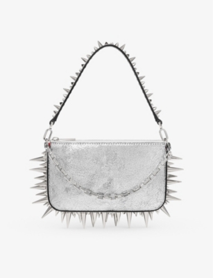 CHRISTIAN LOUBOUTIN: Loubila spike-embellished leather shoulder bag