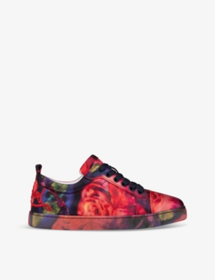 Shop Christian Louboutin Womens Multi Fun Louise Junior Satin Low-top Trainers