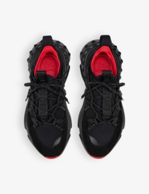 Christian Louboutin Trailrun Donna Red Sole Runner Sneakers In Black