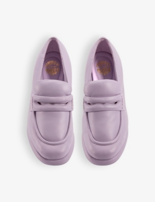 Clarks X Martine Rose Womens Martine Rose X Clarks Loafer 1 Leather-blend Heeled Loafers Lilac Leath In Lilac Leather