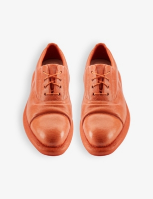 Clarks X Martine Rose Womens  Martine Rose X Clarks Oxford 1 Padded Leather Oxford Brogues In Orange Int Lea