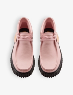Clarks X Martine Rose Womens  Martine Rose X Clarks Torhill Leather Ankle Boots In Rose Leather