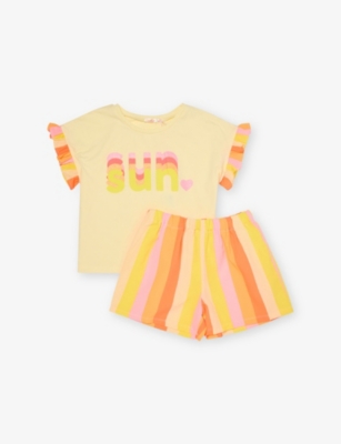BILLIE BLUSH: Sun T-Shirt and Shorts Set 2-12 Years