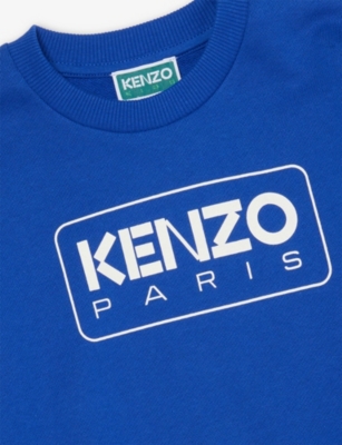 KENZO: Brand-Print Crew-Neck Cotton-Jersey Sweatshirt 4-14 Years