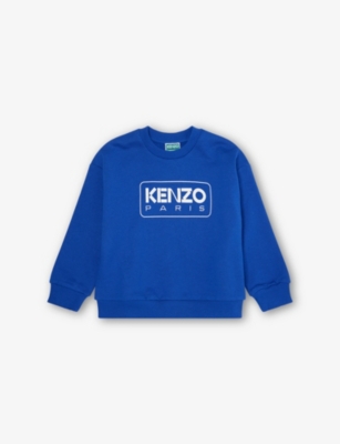 KENZO: Brand-Print Crew-Neck Cotton-Jersey Sweatshirt 4-14 Years