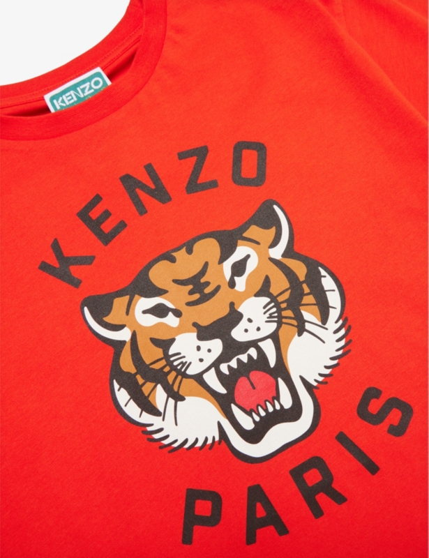 Tiger-Embroidered Cotton-Jersey T-shirt 4-12 Years