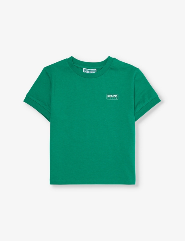 Brand-Print Crew-Neck Cotton-Jersey T-Shirt 4-14 Years