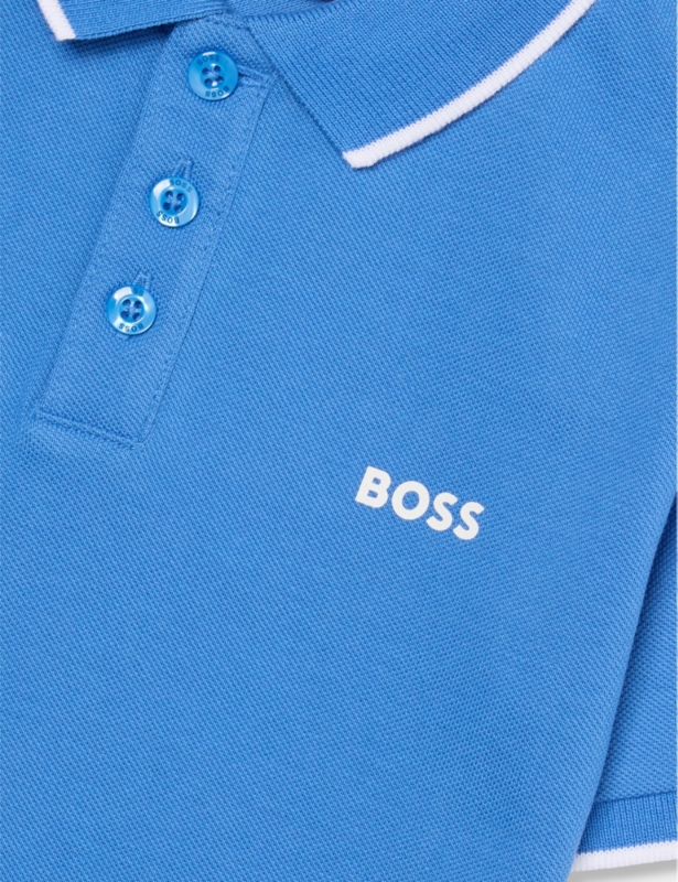 Brand-Print Short-Sleeves Cotton-Piqué Polo Shirt 4-16 Years