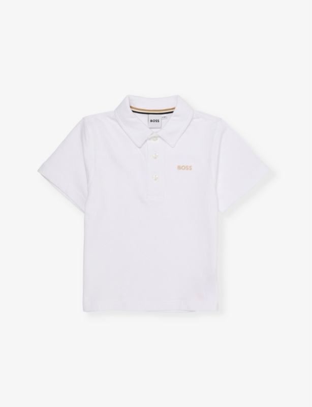 Brand-Embroidery Short-Sleeves Cotton-Jersey Polo Shirt 4-16 Years