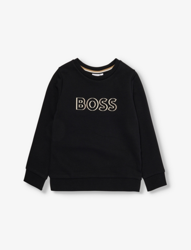 Embossed-Branding Crew-Neck Cotton-Jersey Sweatshirt 4-16 Years