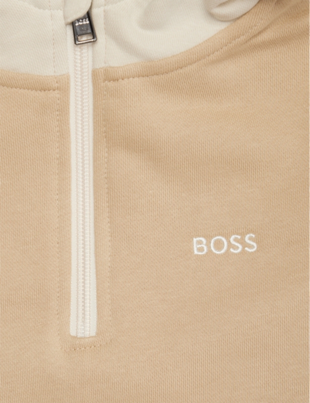 Logo-print striped-trim cotton hoody 4-12 years