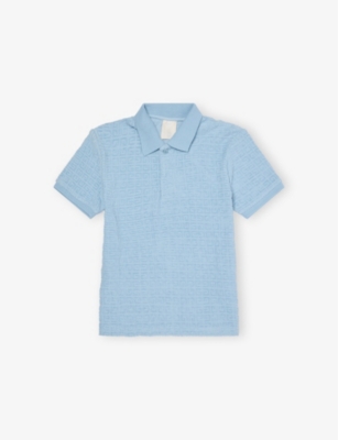 GIVENCHY: Monogram Short-Sleeves Cotton-Knit Polo Shirt 8-12 Years