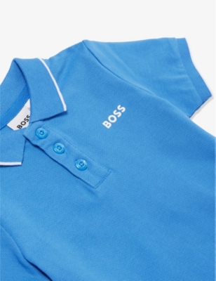 BOSS: Logo-Embroidered Cotton Polo Shirt 3 months - 3 years