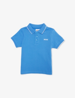 BOSS: Logo-Embroidered Cotton Polo Shirt 3 months - 3 years