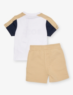 BOSS: Brand-Print Piece of Two Cotton-Jersey Set Set 6 months-3 years