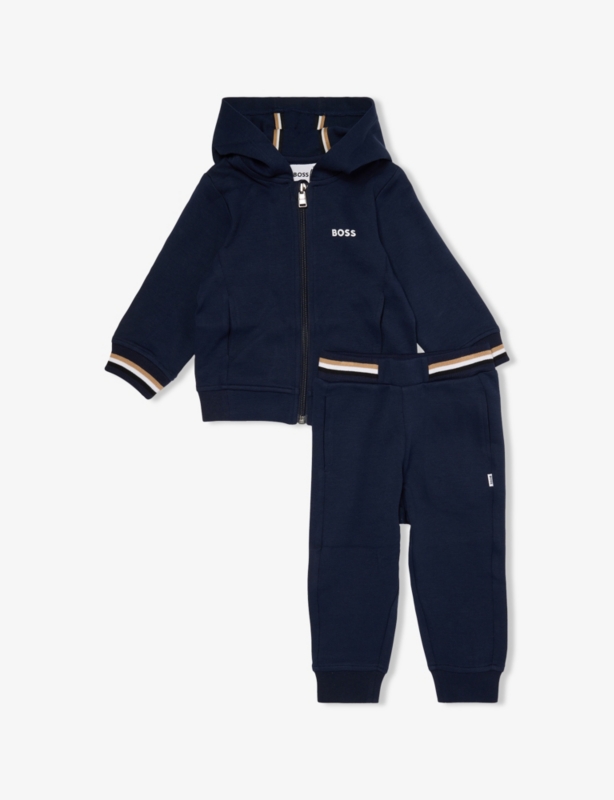 Logo-Print Zip-Up Cotton-Jersey Tracksuit 6-36 Months