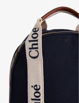 CHLOE: Top-Handle Cotton Backpack