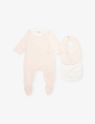 CHLOE: Branded Three-Piece Cotton-Jersey Set 1-9 Months