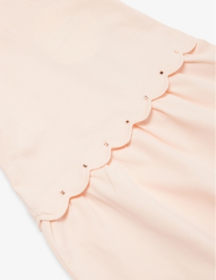 CHLOE: Scalloped Short-Sleeves Cotton-Jersey Dress 6 Months-3 Years