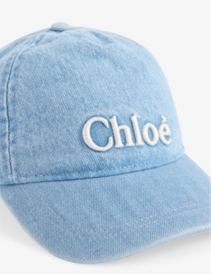 CHLOE: Logo-Embroidered Denim Baseball Cap 8-16 Years