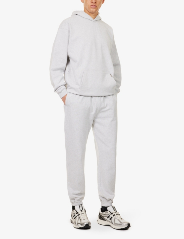 Brand-embroidery straight-leg relaxed-fit cotton-jersey jogging bottoms