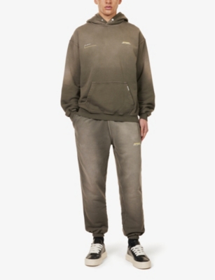 REPRESENT: Patron Of The Club brand-print straight-leg relaxed-fit cotton-jersey jogging bottoms