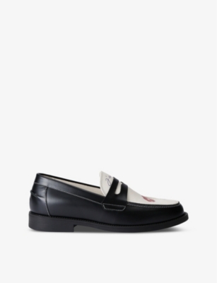 DUKE & DEXTER: Wilde Kiss leather penny loafers