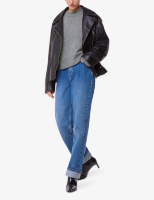 WHISTLES: Split-back knitted wool and cashmere-blend jumper