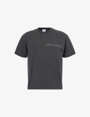 Basketcase Mens Vintage Black Chandelier Crew-neck Cotton-jersey T-shirt