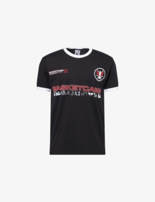 Basketcase Computer Ringer Tee In Black