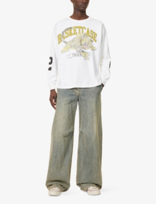 BASKETCASE: Tiger-Print Crew-Neck Cotton-Jersey T-Shirt