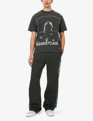 Shop Basketcase Mens Vintage Black Anti Graphic-print Cotton-jersey T-shirt
