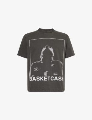 Shop Basketcase Mens Vintage Black Anti Graphic-print Cotton-jersey T-shirt
