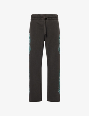 BASKETCASE: Enter Graphic-Print Cotton-Jersey Jogging Bottoms