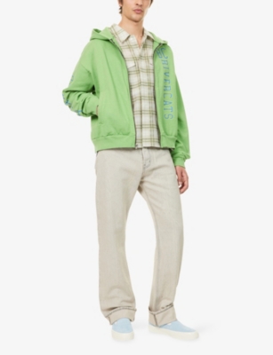 Basketcase Mens  River Graphic-print Cotton-jersey Hoody