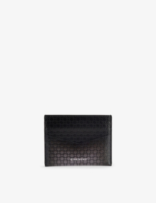 GIVENCHY: Brand-print leather card holder