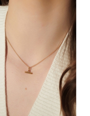Rachel Jackson Womens Mini T-bar 22ct Yellow-gold Plated Sterling-silver Necklace In Gold