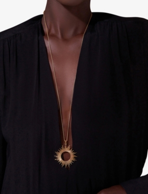 RACHEL JACKSON: Electric Goddess Statement 22ct Yellow Gold-Plated Sterling-Silver Necklace