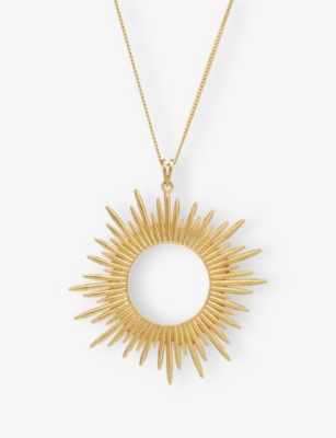 RACHEL JACKSON: Electric Goddess Statement 22ct Yellow Gold-Plated Sterling-Silver Necklace