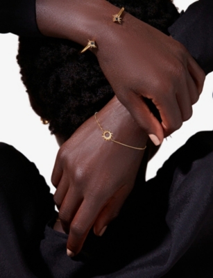 RACHEL JACKSON: Electric Goddess 22ct Gold-Plated Sterling-Silver Sunburst Bracelet
